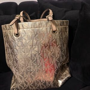 Gold Designer Tote Bag